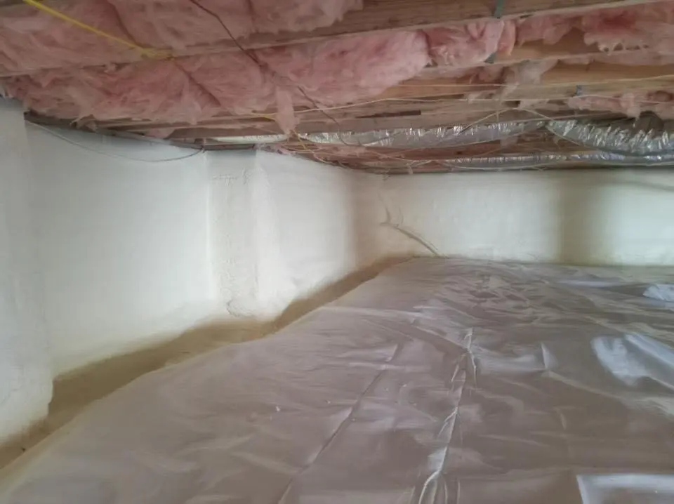 Crawl space encapsulation with closed-cell spray foam for Spray Foam Roofing in Perry